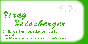 virag weissberger business card